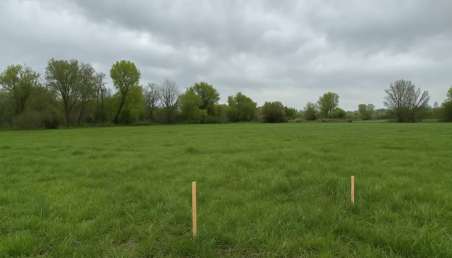 Desert parcel with fence and distant fields