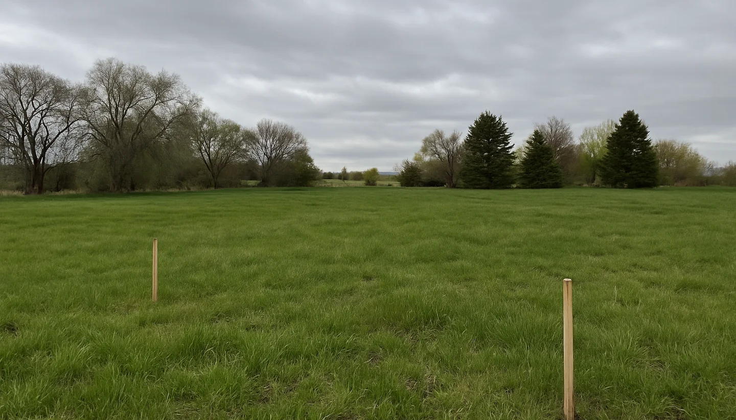 Open ground at a small-town development edge