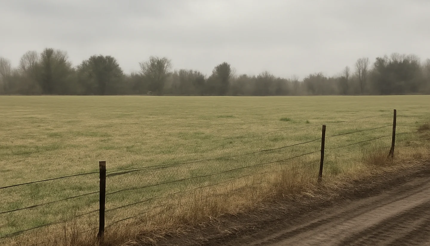 Desert parcel and a distant utility corridor